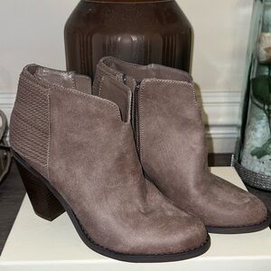 Carlos by Carlos Santana Taupe Ankle Booties